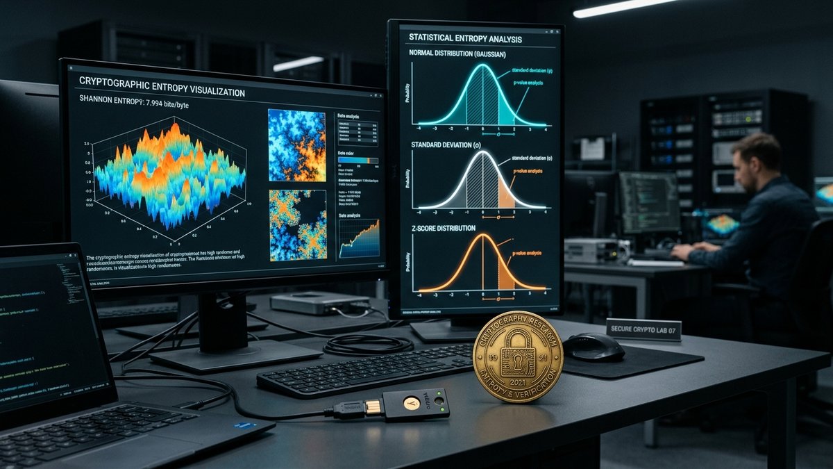 Laboratoire de recherche en cybersécurité et cryptographie avec visualisations d'entropie, courbes de Gauss et clé de sécurité